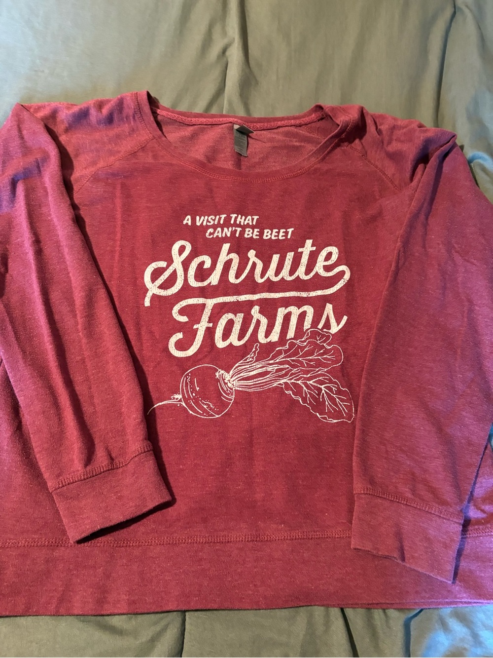 Schrute Farms Maroon Graphic Sweatshirt